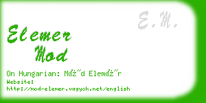 elemer mod business card